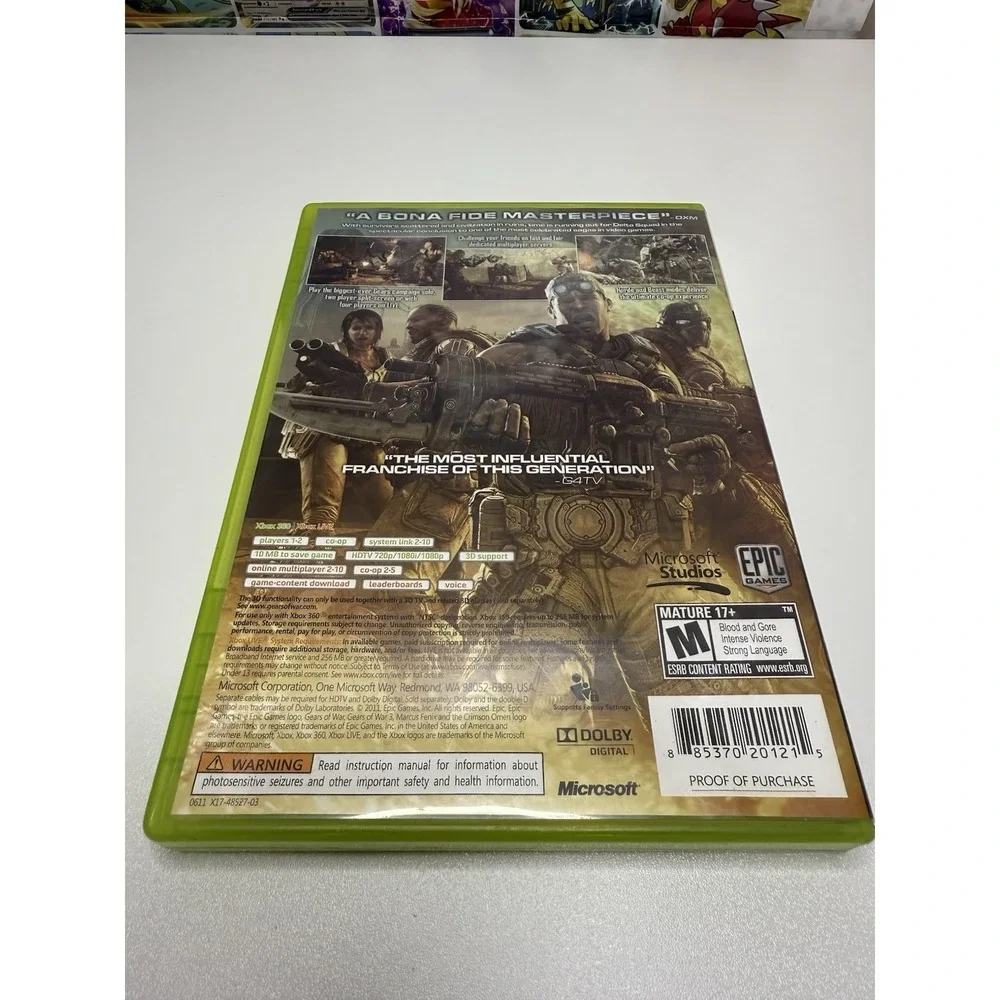 Gears of War 3 Xbox 360 Complete CIB Game With Manual‎